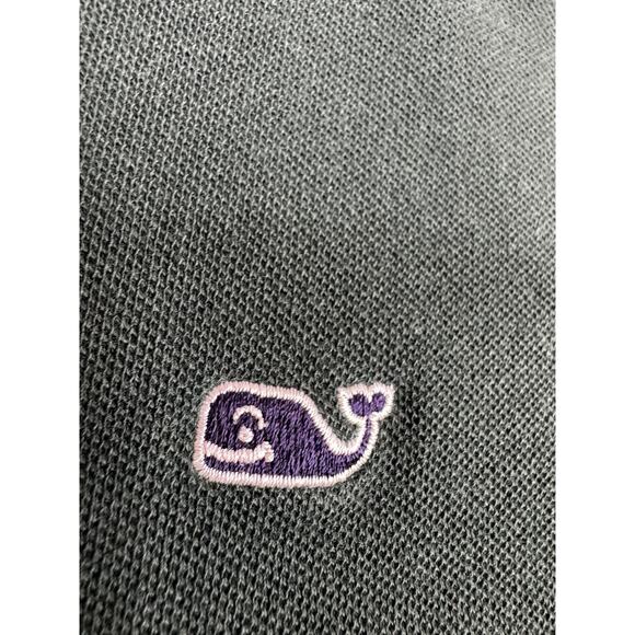 Vineyard Vines Mens Medium Green Long Sleeve Polo Shirt Whale Logo Preppy Golf - Picture 3 of 9